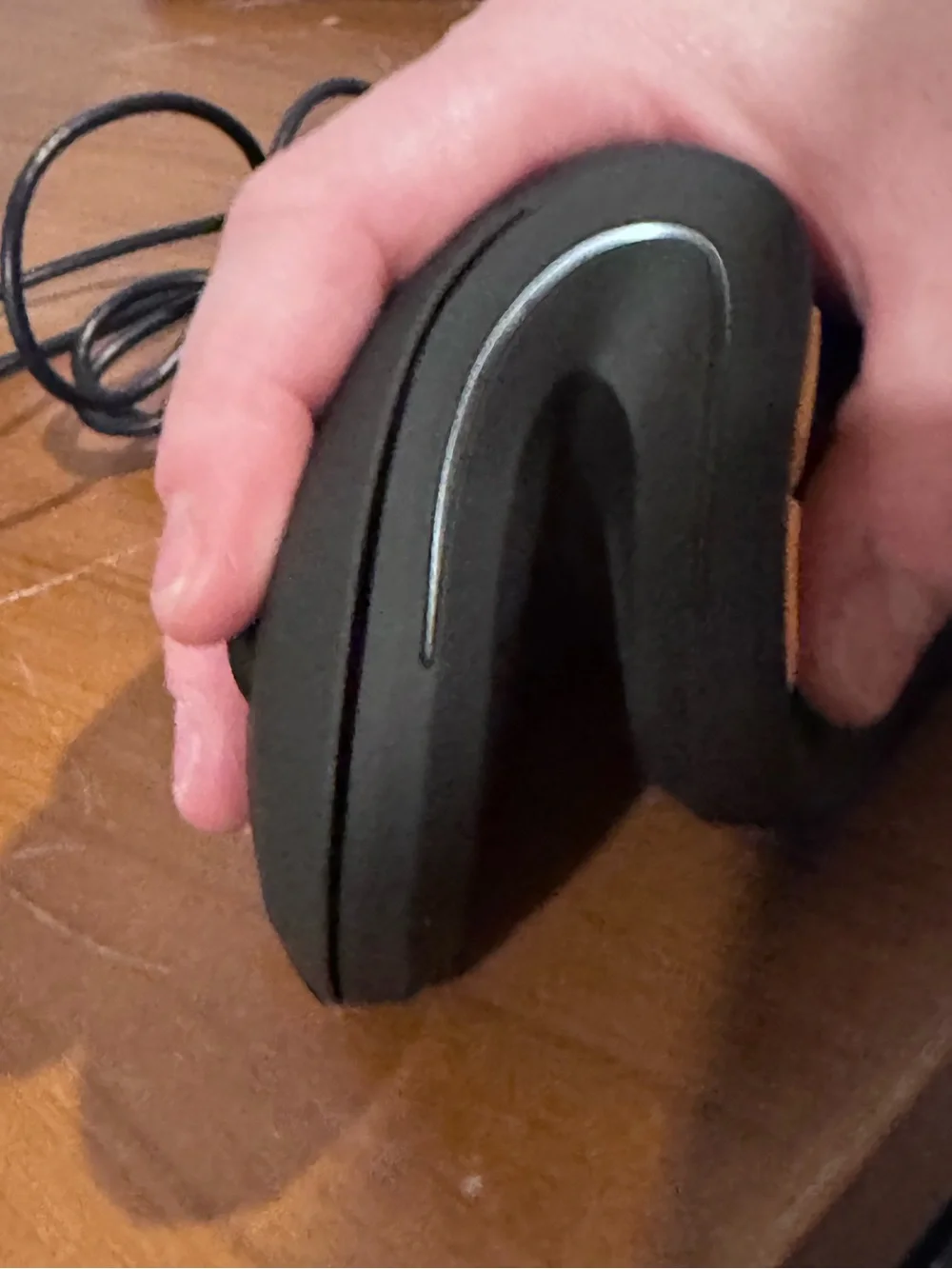 ProtoArc Ergonomic Vertical Mouse in Black with Orange Accent
